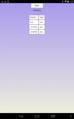 Cubic Equation Solver android App screenshot 2